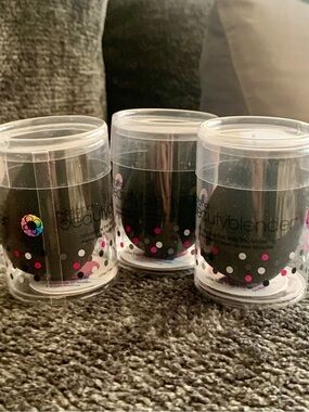 (Set of 3) Beautyblender Black Makeup Sponge with Clear Protective Case